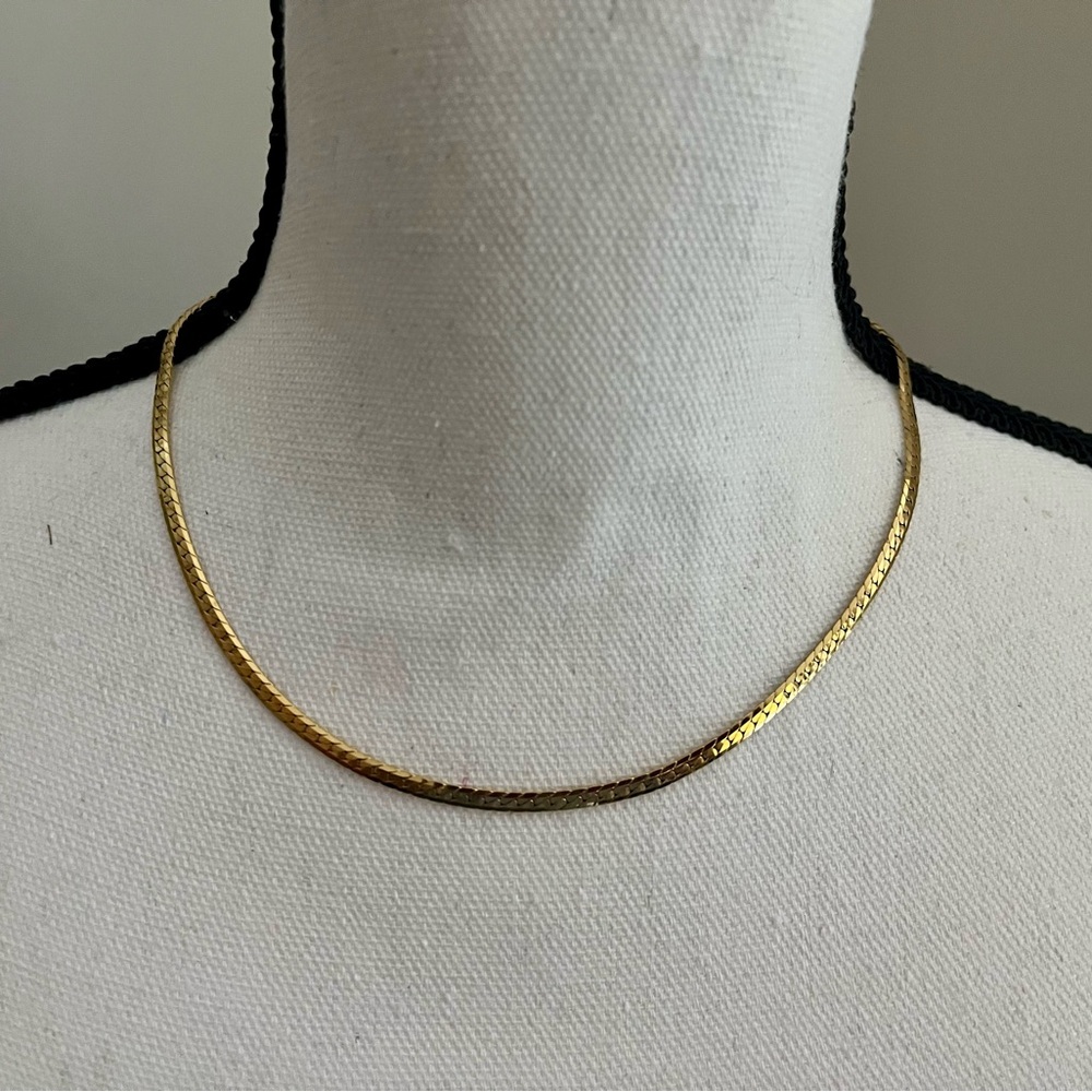 Monet 14K (C) Herring Bone 18in Nexklace